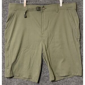 Gerry Venture Shorts Men's 38 Green Stretch Belted Cargo Tech